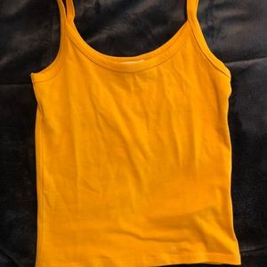 Gold Forever 21 Tight Crop Top Tank Top